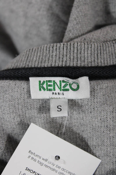 Kenzo Women Pullover Sweatshirt Gray 100% Cotton Designer Size S