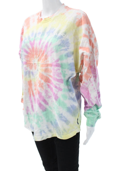 Spirit Jersey Womens Pullover Sweatshirt Multi Color Cotton Fall Size S