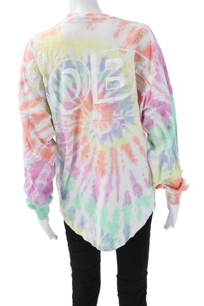 Spirit Jersey Womens Pullover Sweatshirt Multi Color Cotton Fall Size S