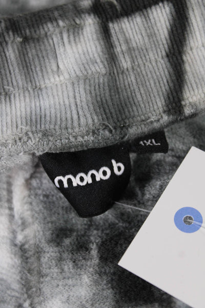 Mono B Unisex Jogger Sweatpants Black 100% Cotton Drawstring Grunge Size 1X