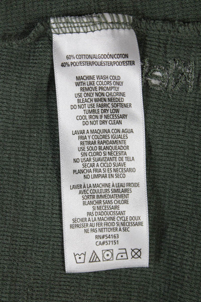 Calvin Klein Women Full-zip Hoodies Green Army Drawstring 60% Cotton Size 2X
