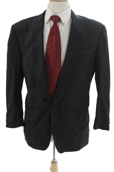 Missoni Uomo Mens Tuxedo Jacket Black Virgin Wool Button Size 50