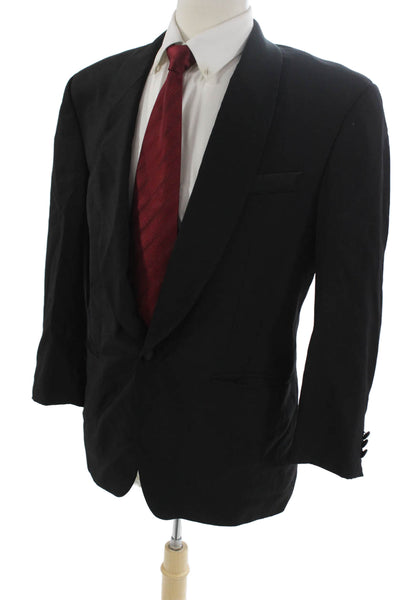 Missoni Uomo Mens Tuxedo Jacket Black Virgin Wool Button Size 50