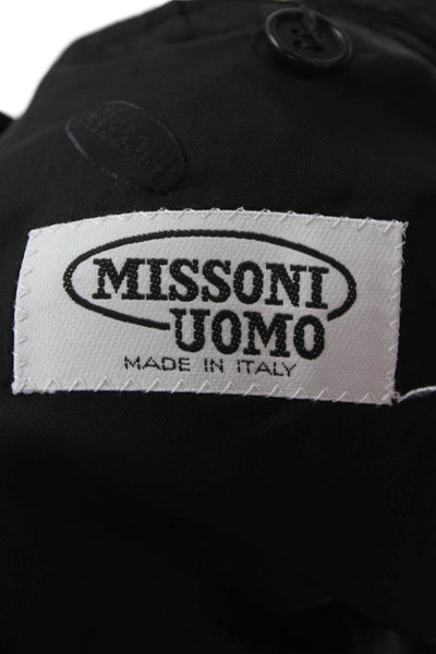 Missoni Uomo Mens Tuxedo Jacket Black Virgin Wool Button Size 50