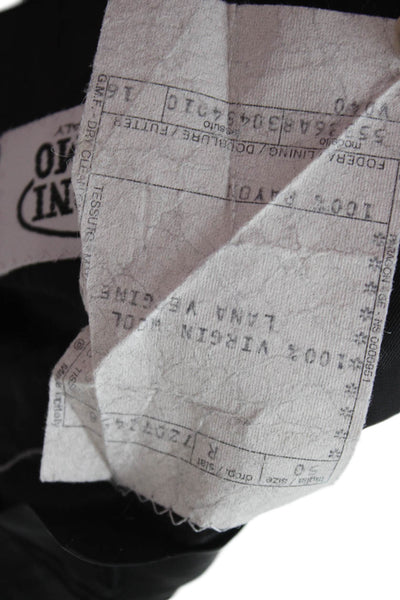 Missoni Uomo Mens Tuxedo Jacket Black Virgin Wool Button Size 50
