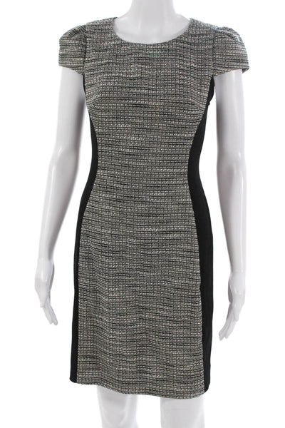 Moulinette Soeurs Anthropologie Womens Sheath Dress Black Short Sleeve Size 2