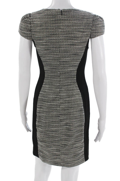 Moulinette Soeurs Anthropologie Womens Sheath Dress Black Short Sleeve Size 2