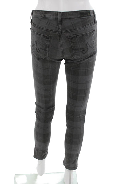 AG Adriano Goldschmied Women Skinny Ankle Jeans Dark Gray High Rise Size 26