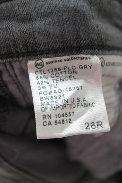 AG Adriano Goldschmied Women Skinny Ankle Jeans Dark Gray High Rise Size 26