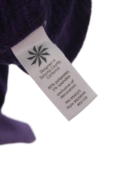 Athleta Women Full-zip Hoodie Purple High Neck Drawstring Size XS