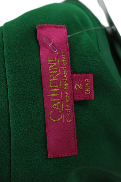 Catherine Catherine Malandrino Women Green Blazer Long Sleeve Size 2