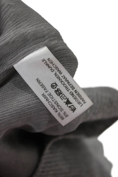 Allude Unisex Cardigan Gray 95% Cashmere Button Round Neck Long Sleeve Size M