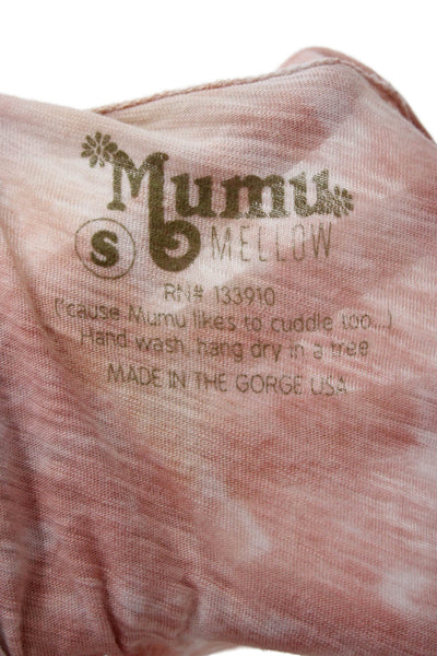 Mumu Mellow Women Blue Bohemian V-Neck Tunic Cap Sleeve Size S