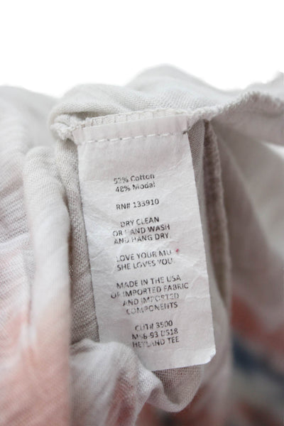 Mumu Mellow Women Blue Bohemian V-Neck Tunic Cap Sleeve Size S