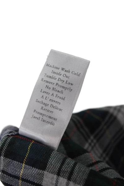 Frank & Eileen Mens Button-Down Dark Blue Plaid Cotton Shirt Size M