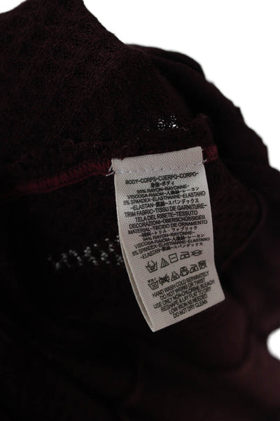 We The Free Women Brown V-Neck Bohemian Tunic Sweater Long Sleeve Size M