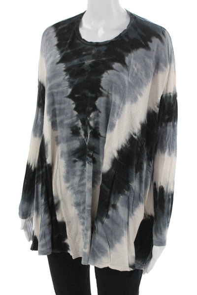 Mumu Mellow Women Bohemian Tunic Top Black Long Sleeve Size S