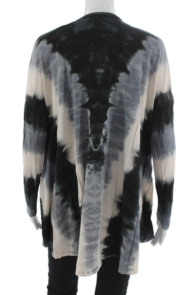 Mumu Mellow Women Bohemian Tunic Top Black Long Sleeve Size S