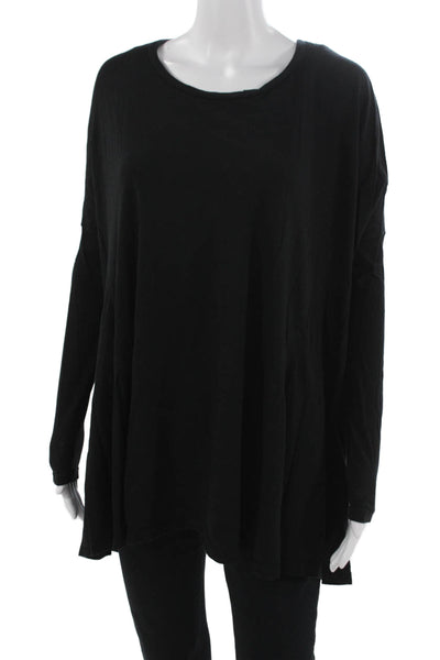 Mumu Mellow Women Black Cotton Long Sleeve Tunic Round Neck Boho Size S