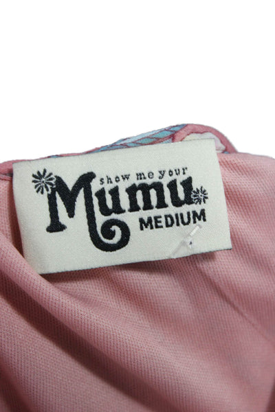 Show Me Your Mumu Women Tunic Pink Paisley Sleeveless Drawstring Size M