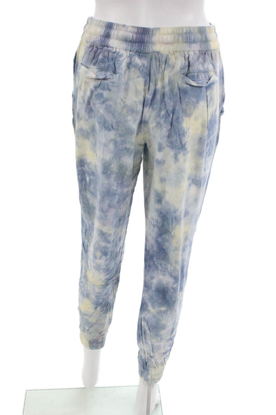 Young Fabulous & Broke Women Jogger Sweatpants Blue Rayon Size M