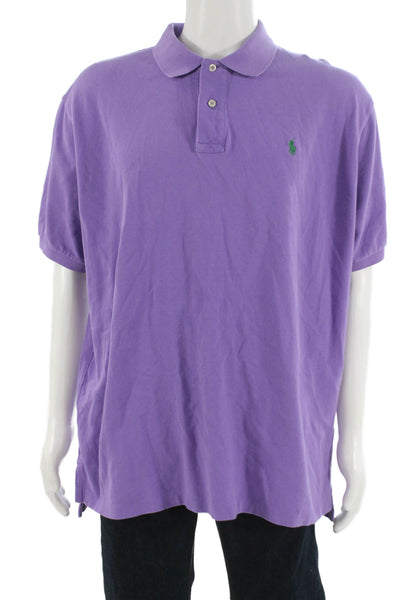 Polo Ralph Lauren Mens Short Sleeves Rugby Shirt Purple Size Extra Extra Large