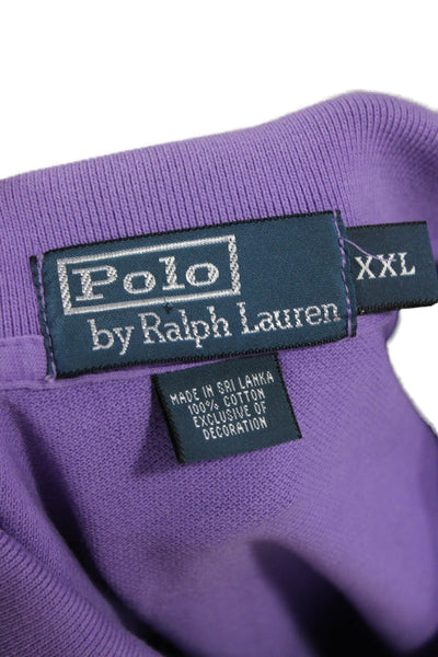 Polo Ralph Lauren Mens Short Sleeves Rugby Shirt Purple Size Extra Extra Large