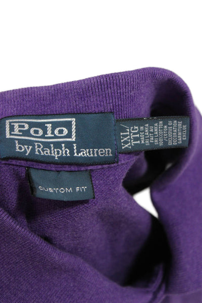 Polo Ralph Lauren Mens Custom Fit Rugby Shirt Purple Size Extra Extra Large