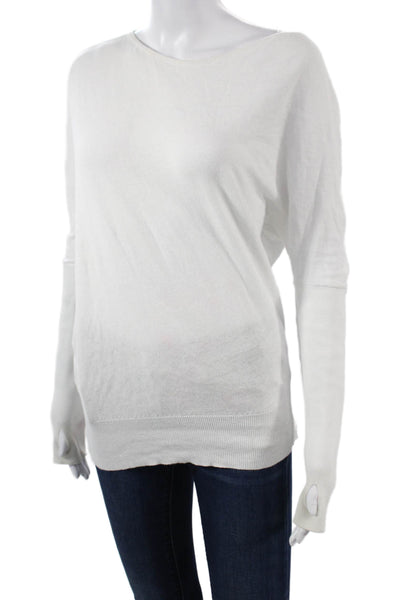 I Am Gia Unisex Pullover Sweater White 100% Cotton Longsleeve Size XS