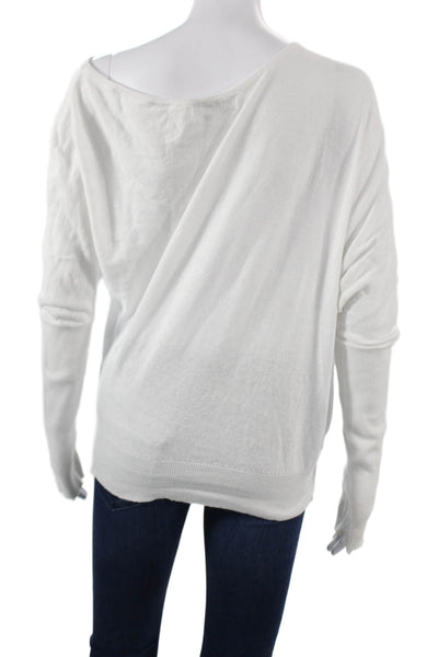 I Am Gia Unisex Pullover Sweater White 100% Cotton Longsleeve Size XS