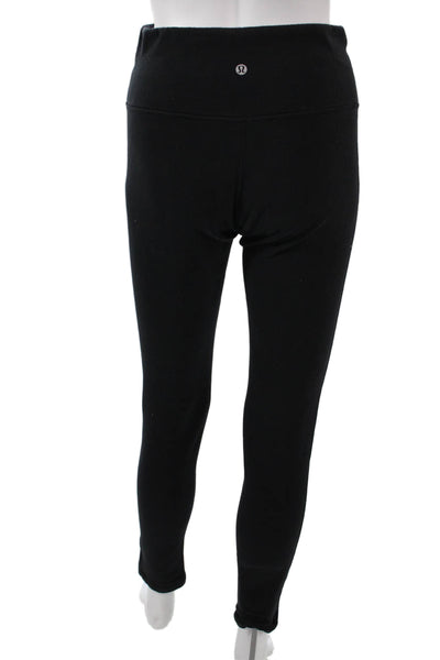 Lululemon Women Black Ankle Leggings Nylon Solid Size 4