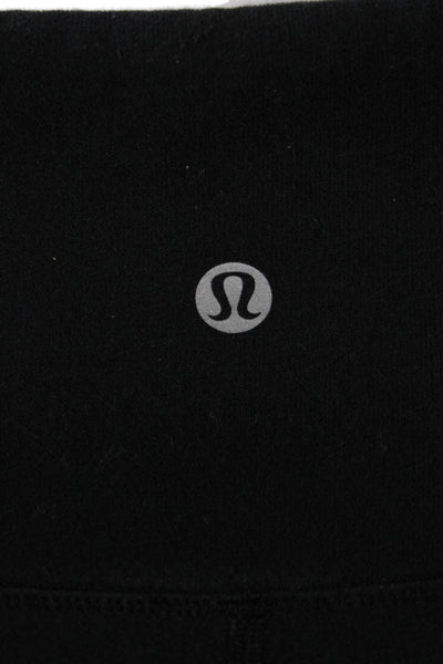 Lululemon Women Black Ankle Leggings Nylon Solid Size 4