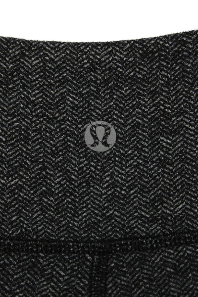 Lululemon Womens Dark Gray Ankle Herringbone Nylon Jeggings Size 6
