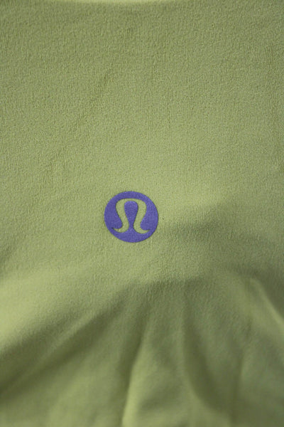 Lululemon Womens Yellow Cropped Camisole V Neck Nylon Solid Size 12