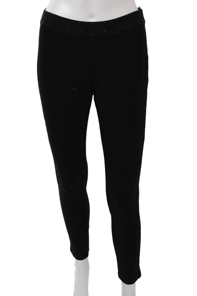 J Crew Women Ankle Leggings Black Zip 27in Inseam Size 6
