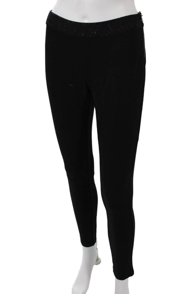 J Crew Women Ankle Leggings Black Zip 27in Inseam Size 6