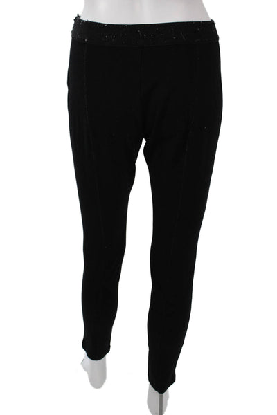 J Crew Women Ankle Leggings Black Zip 27in Inseam Size 6