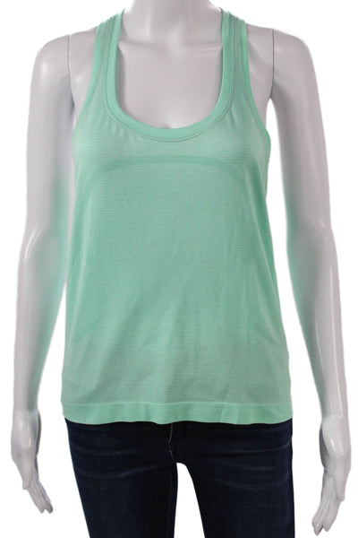 Lululemon Womens Basic Sleeveless Tank Green Nylon Round Neck Size 8