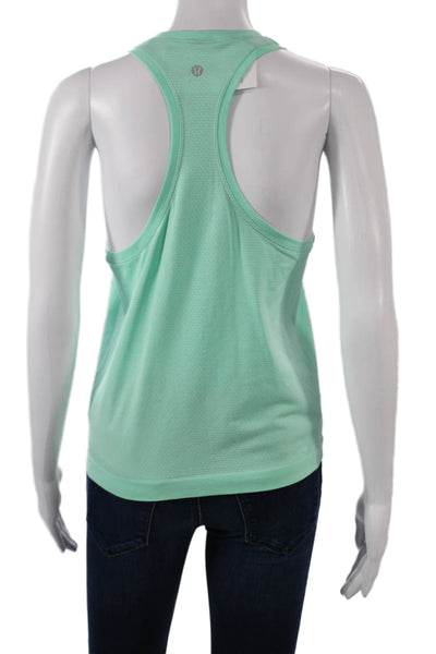Lululemon Womens Basic Sleeveless Tank Green Nylon Round Neck Size 8