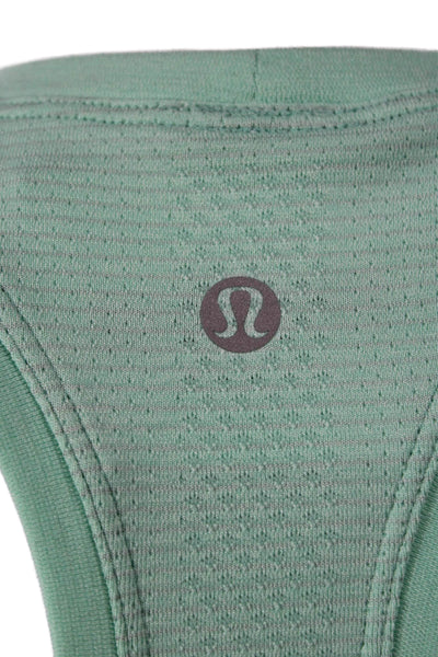 Lululemon Womens Basic Sleeveless Tank Green Nylon Round Neck Size 8
