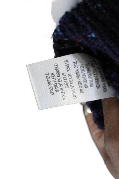 Theory Women Pullover Sweater Dark Blue Wool Mohair Angora Size S