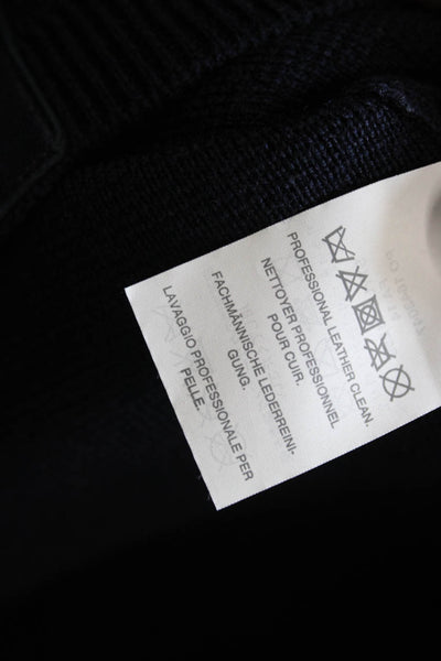 J Crew Women Basic Short Sleeve Merino Wool Crew Neck Dark Blue Top Size S