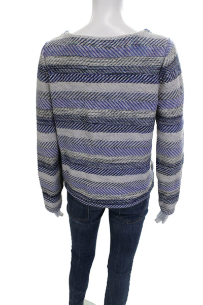 Joie Womens Pullover Sweater Beige Herringbone Cotton Long Sleeve Size M
