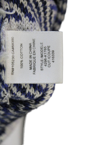 Joie Womens Pullover Sweater Beige Herringbone Cotton Long Sleeve Size M