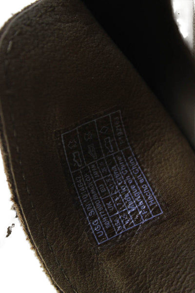 Ugg Mens Slip On Round Toe Perforated Leather Loafers Brown Size 8.5