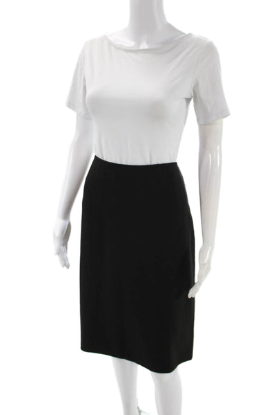 Linda Allard Ellen Tracy Womens Black Straight Pencil Skirt Size 16