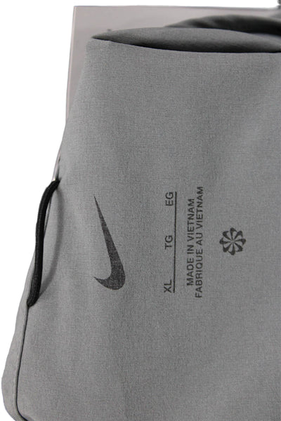 Nike Mens Windbreaker Jacket Gray Drawstring High Neck Size XL