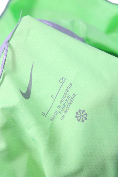 Nike Womens Windbreaker Green High Neck Zip Size S