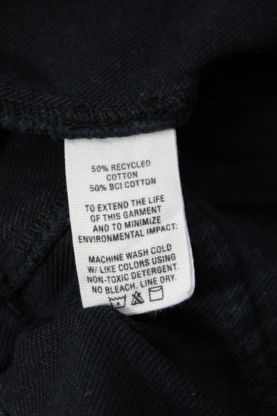 Alex Mill Women Black Cropped Cargo Carpenter High Rise Pants 28 Inseam Size 26