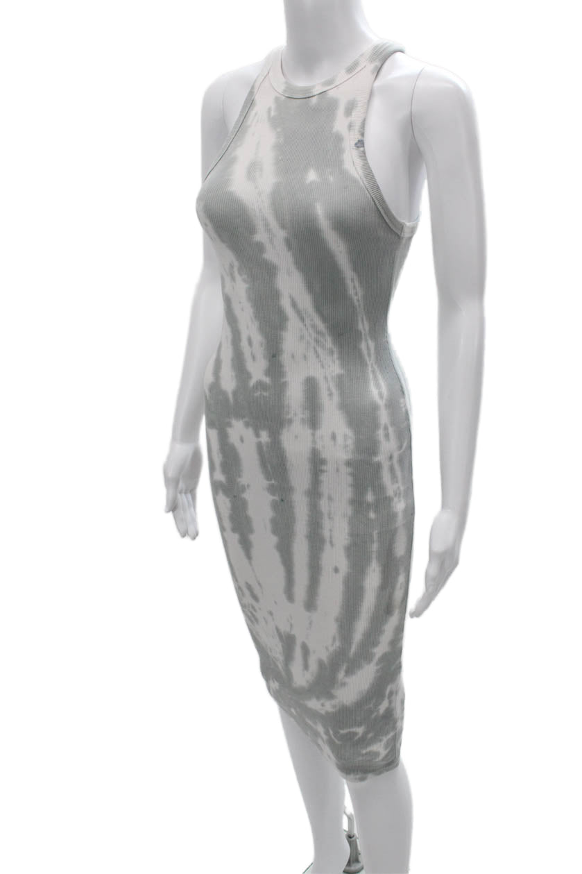 Zara Womens Bodycon Tank Dress Gray Sleeveless High Neck Full Length S Zara Womens Bodycon Tank Dress Gray Sleeveless High Neck Full Length S